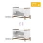 Imagem de Conjunto Quarto de Bebê Berço 2 em 1 e Cômoda Yuri Branco/Jequitibá HP