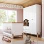 Imagem de Conjunto Quarto de Bebê Berço 2 em 1 e Guarda-roupa Yuri Branco/Jequitibá HP