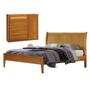 Imagem de Conjunto Quarto de Casal Cama 140cm e Cômoda 5 Gavetas com Sapateira