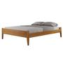 Imagem de Conjunto Quarto de Casal Cama Queen Madeira Maciça e Cômoda com Rattan 5 Gavetas com Sapateira Amêndoa Mel