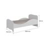 Imagem de Conjunto Quarto Infantil com Cômoda 4 Gavetas e Mini Cama com Proteção Lateral Uli Espresso Móveis Branco