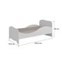 Imagem de Conjunto Quarto Infantil com Cômoda 4 Gavetas e Mini Cama com Proteção Lateral Uli Espresso Móveis