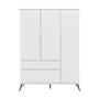 Imagem de Conjunto Quarto Infantil com Guarda-roupa 3 Portas e Cômoda com Sapateira Melinda 100% Mdf Branco
