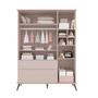 Imagem de Conjunto Quarto Infantil com Guarda-roupa 3 Portas e Cômoda com Sapateira Melinda 100% Mdf Rosa