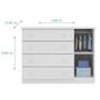 Imagem de Conjunto Quarto Infantil com Guarda Roupa 4 Portas Cômoda Berço Mini Cama