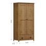 Imagem de Conjunto Quarto Topázio Freijó: Guarda-Roupa Casal 2 Portas, Escrivaninha, Cômoda 4 Gavetas Madeira Pinus - Finestra