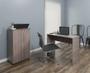 Imagem de Conjunto r&s 02 para sala e escritório com escrivaninha modelo 02 e armário sp 02  r&s móveis - amadeirado smoked