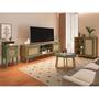 Imagem de Conjunto Rack, Mesa De Apoio e Buffet Charlotte e Mesa De Centro Jasmin Artely Cor Carvalho com Menta