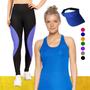 Imagem de CONJUNTO REGATA DRY FIT Tecido furadinho + CALÇA leg LEGGING REDINHA + Viseira DRY 1007