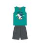 Imagem de Conjunto Regata Tubarão e Bermuda Moletom Infantil Masculino Kyly 1000356