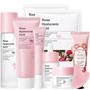 Imagem de Conjunto Rosarden Rose Facial de Cuidados com a Pele - 8 Unidades com Ácido Hialurônico