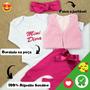 Imagem de Conjunto Roupa Bebe Mini Diva Feminino Moda Blogueira Modinha Blogueirinha Menina Colete Body Manga Longa c22589