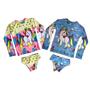 Imagem de Conjunto Roupa De Banho Infantil Menina Camisa Manga Longa com Protetor Solar UV50+ Personagens