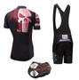 Imagem de Conjunto Roupa de Ciclismo Bretelle + Camisa com Zíper Full 3 Bolsos