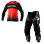 Imagem de Conjunto Roupa Motocross Trilha Enduro Calça Insane In Black E Camisa Sportbay Oficial 01 Vermelho