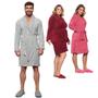 Imagem de Conjunto Roupão e Pantufa Confortável Quentinho Unisex Feminino Masculino Casal Presente   