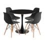 Imagem de Conjunto Saarinen Basic 90cm Preta e 4 Cadeiras Eames Preta