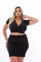 Imagem de Conjunto saia com multi formas moda plus size feminina