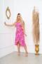 Imagem de CONJUNTO Saia Envelope Midi Longa Transpassada + Cropped Modinha ZEBRA ROSA