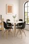 Imagem de Conjunto Sala Cozinha Jantar Mesa Eiffel 90cm MDF Cor Beanco com 04 Cadeiras Eiffel Eames Cor Preto