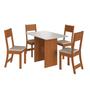 Imagem de Conjunto Sala de Jantar 1 Mesa 4 Cadeiras Viena Indekes