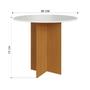 Imagem de Conjunto Sala de Jantar 1 Mesa Tampo MDF Redondo 4 Cadeiras Malta
