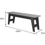 Imagem de Conjunto Sala de Jantar 130X78 100% MDF Com 2 Bancos Aurora Cimol Chumbo Preto/Nature