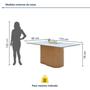 Imagem de Conjunto Sala de Jantar 170cm Tampo MDF com 6 Cadeiras Apogeu Luar
