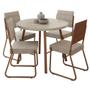 Imagem de Conjunto Sala de Jantar 4 Cadeiras Dália Carraro Petra Rose