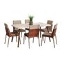 Imagem de Conjunto Sala de Jantar 6 Cadeiras San Paolo Carraro Petra e Rosê