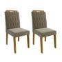 Imagem de Conjunto Sala de Jantar Ana 130X130 Tampo MDF/Vidro 8 Cadeiras Paola Cimol Nature/Off White/Joli