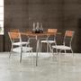 Imagem de Conjunto Sala de Jantar Carraro Verona com mesa e 4 cadeiras