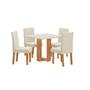 Imagem de Conjunto Sala de Jantar Chiara Quadrada com 4 Cadeiras Vênus