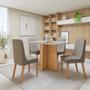 Imagem de Conjunto Sala de Jantar com 4 Cadeiras Tampo MDF com Vidro Retangular