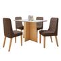 Imagem de Conjunto Sala de Jantar com 4 Cadeiras Tampo Retangular em MDF Luar