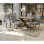 Imagem de Conjunto Sala de Jantar Didal com 6 Cadeiras Freijo/Bronze/Titanio