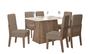 Imagem de Conjunto sala de jantar gaia 1,35 com 6 cadeiras amendoa 73b