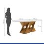 Imagem de Conjunto Sala De Jantar Genova Tampo Vidro/MDF com 6 Cadeiras Luísa Smart Plus