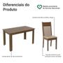 Imagem de Conjunto Sala de Jantar Havana Madesa Mesa Tampo de Madeira com 4 Cadeiras
