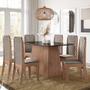 Imagem de Conjunto sala de jantar libia 1,35 com 6 cadeiras amend 01a