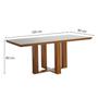 Imagem de Conjunto Sala de Jantar Lottus Mesa Tampo em MDF e Vidro com 4 Cadeiras ShopKasa