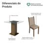 Conjunto Sala de Jantar Madesa Aline Mesa Tampo de Vidro com 4 Cadeiras Imagem de Conjunto Sala de Jantar Madesa Aline Mesa Tampo de Vidro com 4 Cadeiras