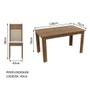 Imagem de Conjunto Sala de Jantar Madesa Cali Mesa Tampo de Madeira com 4 Cadeiras - Rustic/Crema/Bege