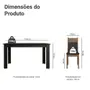 Conjunto Sala de Jantar Madesa Havana Mesa Tampo de Madeira com 4 Cadeiras - Preto/Rustic Imagem de Conjunto Sala de Jantar Madesa Havana Mesa Tampo de Madeira com 4 Cadeiras - Preto/Rustic