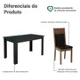 Conjunto Sala de Jantar Madesa Havana Mesa Tampo de Madeira com 4 Cadeiras - Preto/Rustic Imagem de Conjunto Sala de Jantar Madesa Havana Mesa Tampo de Madeira com 4 Cadeiras - Preto/Rustic