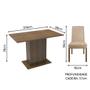 Imagem de Conjunto Sala de Jantar Madesa Manu Mesa Tampo de Madeira com 2 Cadeiras - Rustic/Imperial