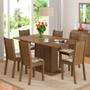 Imagem de Conjunto Sala de Jantar Madesa Megan Mesa Tampo de Madeira com 6 Cadeiras