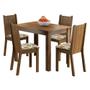 Imagem de Conjunto Sala de Jantar Madesa Rute Mesa Tampo de Madeira com 4 Cadeiras