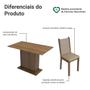 Imagem de Conjunto Sala de Jantar Madesa Talita Mesa Tampo de Madeira com 4 Cadeiras