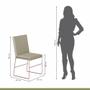 Imagem de Conjunto Sala de Jantar Mesa 110cm Mdf Bp com 4 Cadeiras Dubai Mais Decor